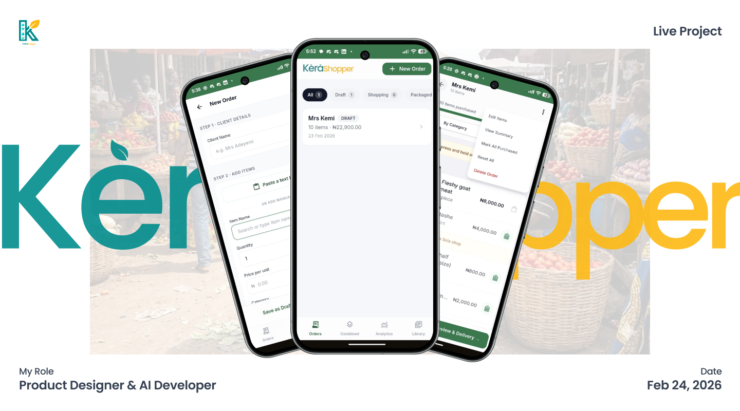 KeraShopper App - Market Errand Shopping Case Study Cover